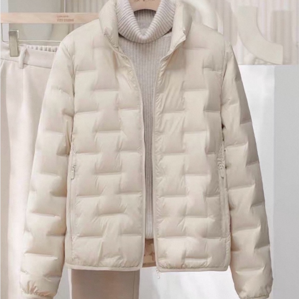 Elegant Cream down Jacket for Women, new